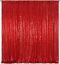 Poise3EHome Red Sequin Backdrop, 10Ft x 10Ft Glitter Photography Background Curtains for Party Wedding Birthday Christmas Valentines Day Decoration