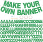 BEISHIDA 116 PCS A-Z Glitter Green DIY Letter Banner Kit Make Your Own Banner，Including 111 Letters and Numbers 3 Rope and 2 Threading Device,Customized for Birthday Graduation Wedding Party Decor