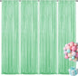 Mint Green Sequin Backdrop Curtain 4 Pieces 2FTx8FT Glitter Photography Backdrop for Party Wedding Birthday Christmas Decorations