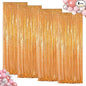 ShinyBeauty Gold Sequin Curtains 4 Panels Golden Backdrop Photo Backdrops Shimmer Background Birthday Party Weeding Decor Glitter Fabric Curtain (2FTx8FT)