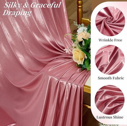 10ftx10ft Rose Gold Sequin Backdrop Curtain for Parties, Wrinkle Free Thick Glitter Sparkle Photo Backdrop Drapes 2 Panels 5x10FT Shimmer Back Drop Cloth for Wedding Birthday Photography Background