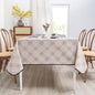 MYSKY HOME Table Cloth 60x120 in Rectangle, Heavy Duty Linen Look Waterproof Tablecloths Farmhouse Tablecloth, Wrinkle Free Table Cover with Black Plaid for Kitchen Dining, Party
