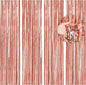 BTSD-home 4 Pack Rose Gold Foil Fringe Curtain, Metallic Photo Booth Backdrop Tinsel Door Curtains for Wedding Birthday Bridal Shower Baby Shower Bachelorette Christmas Party Decorations(3ft x 8ft)