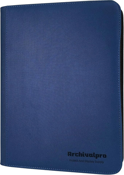 9 Pockets Premium Card Binder 360 Cards Trading Card Binders Zip Card Storage Display Album(9 Pocket 360 Card Slot,Blue)