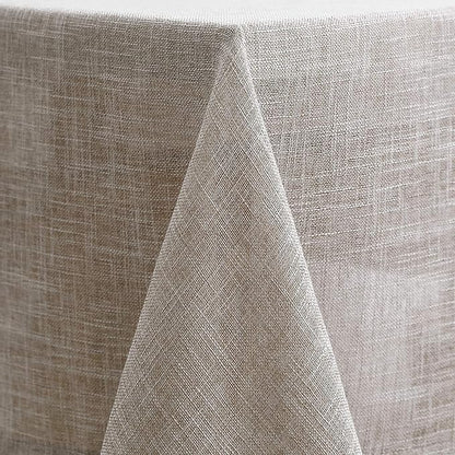 maxmill Flaxy Faux Linen Table Cloth with 2-Tone Slubby Texture Wrinkle Free Anti-Shrink Soft Tablecloth Decorative for Kitchen Dining Tabletop Outdoor and Indoor Use Rectangle 60 x 104 Inch Linen