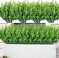 AmyHomie 20 Bundles Green Artificial Plants for Outdoor Spring Summer Decor UV Resistant Faux Wheat Grass Greenery Shrubs Eucalyptus Fake Plastic Plants Garden Porch Window Box Decorating