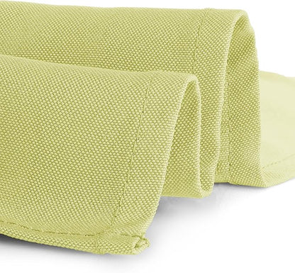 Gee Di Moda Square Tablecloth - 52 x 52 Inch Yellow Table Cloth for Small Square or Round Tables - Heavy Duty Washable Fabric - for Buffet Table, Holiday Party, Dinner, Wedding & Baby Shower