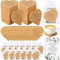 Uiifan 80 Set Wedding Favors for Guest Coaster Gifts Bulk Heart Shaped Coasters Thank You Cards Organza Bags Guest Souvenirs for Wedding Party Bridal Favors