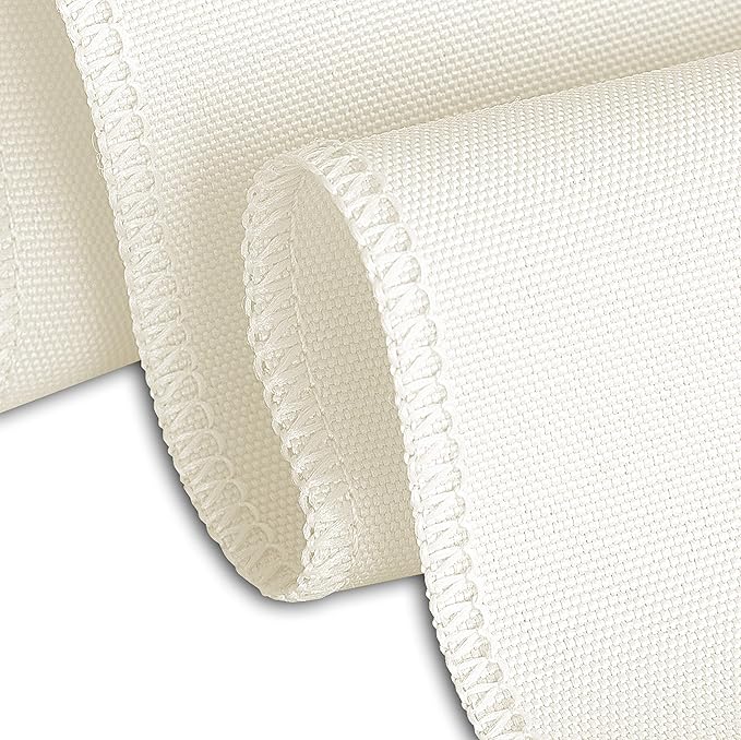 LTC LINENS 5 Pack 108 Inch Round Tablecloths Ivory - Great for 48 Inch Round Table Floor Length - Wrinkle Resistant Polyester Fabric Cloth for Wedding