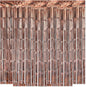 5 Pack Brown Fringe Backdrop 3.2ft x 8.2ft Silver Foil Fringe Curtains Party Tinsel Curtain Backdrop Streamers for Birthday Party Decoration Wedding Christmas Decoration (Brown)