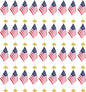 36 Pack USA US Desk Flags,Small Mini American Deluxe Table Flags Set with Stand Base，8.2 x 5.5 inches Miniature Desktop Flag