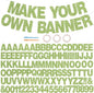 BEISHIDA 116 PCS Glitter Grass green DIY Letter Banner Kit Make Your Own Banner，Including 111 Letters and Numbers 3 Rope and 9 Threading Device,Customized for Birthday Graduation Wedding Party Decor