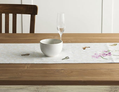 Maison d' Hermine Table Runner 100% Cotton Double Layer Table Runners 108 inches Long Decorative for Home Kitchen Dining Party Baby Shower Wedding Bridal Shower Spring Summer (Canton, 14.50" x 108")
