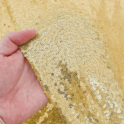 OQSQ Gold Sequin Tablecloth - 60x102 inch, Glitter Tablecloth, Sparkle Sequence Table Cover for Wedding,Birthday Party,Bridal Shower Decorations