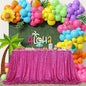 QueenDream Sparkly Sequin Tablecloth - Fuchsia Table Cloth 50x80 Inches Rectangle Table Overlay Fabric for Birthday Parties Baby Shower Decoration