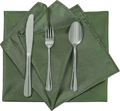 Cloth Napkins 20x20 inch Washable Polyester Dinner Napkins Soft Table Napkins for Wedding Party Dining Banquet(Willow,50PCS)