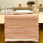 Chardin home Natural Jute Table Runner 13x72 Inch – Vintage Boho Rustic Table Decor – Handwoven Table Runner in Natural Jute and Rust Orange – Farmhouse Dining or Console Table Accent