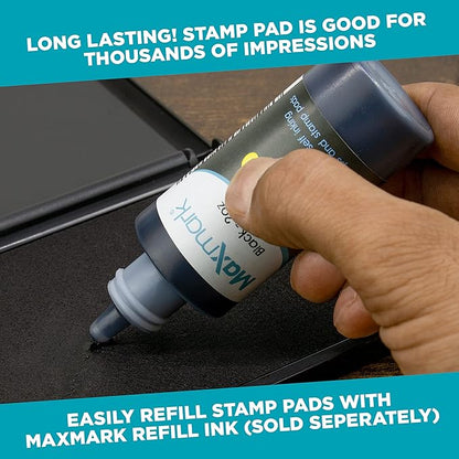 MaxMark Large Premium Dark Yellow Ink Stamp Pad - 3.5" x 6.25" - Quality Felt Pad