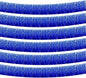 Blue Foil Fringe Garland 10FT 6packs, Metallic Foil Tinsel Fringe Banners for Parade Float Decorations Wedding, Birthday Party Graduation (six Blue)