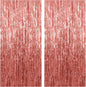 2 Pack Rose Gold Backdrop Birthday Decorations Foil Curtain Bachelorette Party Decor Rose Gold Decor Party Streamers Groovy Birthday Decorations Backdrop