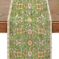 Snycler Table Runner Boho Table Runners Vintage Elegant Farmhouse Table Center Linen Decor for Home Dining Party Entrance (13x72 Inch) Green