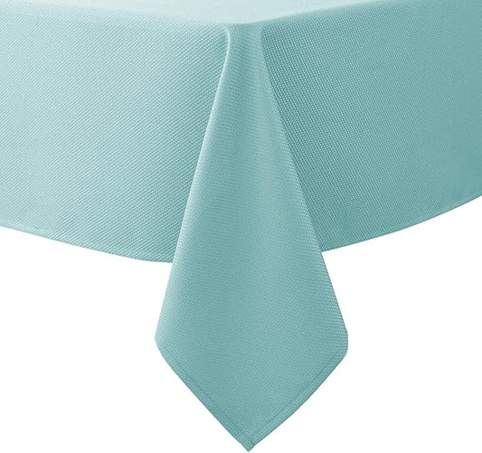 Biscaynebay Tablecloth for Rectangle Tables-60x84 Inch Aqua Blue Outdoor Picnic Table Cover-Rectangular Folding Table Cloths Water Resistant for Kitchen Camping Dining Room Patio Banquet Party