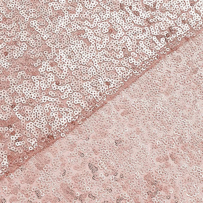 Sugargirl Rose Gold Sequin Backdrop Curtain 2 Panels 2FTx8FT Glitter Rose Gold Background Drapes Sparkle Photography Backdrop for Party Wedding Birthday Wall Decoration