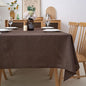 NLMUVW Brown Linen Tablecloth Square, Chocolate Table Cloth Farmhouse Water Resistant Table Cover for Kitchen Dining Coffee, 54 x 54 Inch