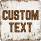 Custom Sign, Custom Street Sign, 11 Font Colors, 13 Font Styles, 4 Hole Options, 22 Sizes, 18x18 Inches, Rust Free DiBound, Fade Resistant, Made in USA by My Sign Center (Rustic)