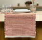 Chardin home Natural Jute Table Runner 13x90 Inch – Vintage Boho Rustic Table Decor – Handwoven Table Runner in Natural Jute and Rust Orange – Farmhouse Dining or Console Table Accent