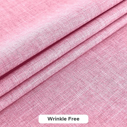 Fitable Faux Linen Tablecloths for Rectangle Tables: Water & Stain Resistant Farmhouse Table Cloth, Washable Burlap Textured Table Covers for Kitchen Dining Party(2 Pack, 52x70 Inch, Pink)