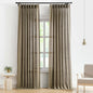 Vision Home Brown Pinch Pleated Semi Sheer Curtains Textured Linen Blended Light Filtering Window Curtains 102 inch for Living Room Bedroom Pinch Pleat Drapes with Hooks 2 Panels 40" Wx102 L