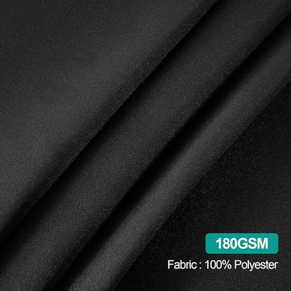 EMART Round Tablecloth Black (6 Pack) 120 inch Circular Polyester Table Cover for Wedding Decor, Birthday Party, Banquet and Formal Events