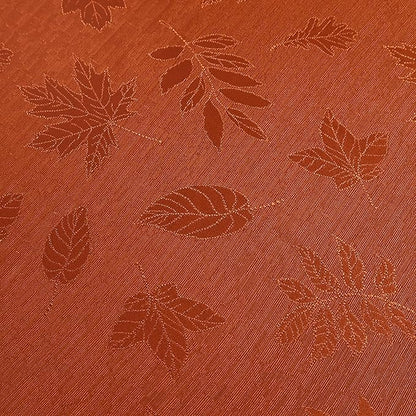 Smiry Fall Table Runner - 13x72 Inch Autumn Leaves Damask for Harvest Parties and Thanksgiving Dinner, Rust