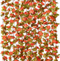 KHOYIME 5 Pack 40 FT Artificial Fall Flower Garland, Fake Orange Roses Vines Silk Flowers Faux Plastic Outdoor Hanging Floral Garland Autumn Decoration for Indoor Table Home Wall Backdrop Room Decor