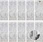 10 Pack Silver Foil Curtain Backdrop 3.2ft x 9.8ft Metallic Tinsel Foil Fringe Curtains Streamer Photo Booth Backdrop for Birthday Party Engagement Bachelorette Party Decorations (Silver)