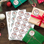 Personalized Christmas Stickers - Custom Name Waterproof Christmas Gift Tags for Gift Box Xmas Holiday Decorations Party Favors - 30 Stickers (Santa Claus)