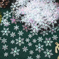 MARFOREVER Snowflake Confetti Decorations, Winter Snowflake Glitter Confetti White Snow Scatter Confetti Winter Wonderland Table Centerpiece for Winter Wedding Birthday Party Decor Supplies