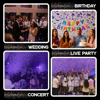 Ultimate Confetti, Purple Biodegradable Confetti - Rectangular Fluttering Tissue Paper Confetti for Cannon and Launcher use – Best for Gender Reveal, Wedding, Parties, and Live Events - 1 lb, 16 oz