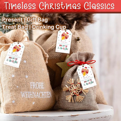 50 Pcs Christmas Gift Tags, 2.1"×3.5" Teacher Gift Tag, Classroom Treat Tag, Teacher Appreciation Hangtag,Wrap for Party Favor - B12