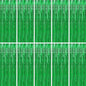 BTSD-home 10 Pack Green Foil Fringe Curtain, Metallic Photo Booth Backdrop Tinsel Door Curtains for St Patricks Day Birthday Bridal Baby Shower Bachelorette Christmas Party Decorations(8ft x 3ft)