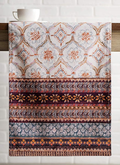 Maison d' Hermine Table Runner 100% Cotton Double Layer Table Runners 108 inches Long for Thanksgiving Christmas Decorations Home Kitchen Dining Party Wedding (Fair Isle, 14.5" x 108")