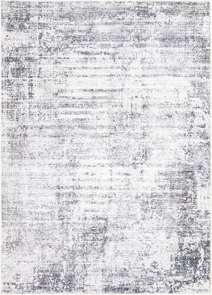 Bloom Rugs Washable Non-Slip 2' x 3' Rug - Gray/Charcoal/Blue Modern Abstract Area Rug for Living Room, Bedroom, Dining Room, and Kitchen - Exact Size: 2' x 3'