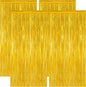 4 Pack 2025 Graduation Party Decorations, 3.28 x 7.05 Feet Gold Grad Curtains, Metallic Gold Backdrop Curtain Class of 2025 Backdrop Party Streamer, Congrad Backdrop Grad Decor 2025