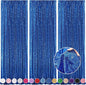 Glitter Backdrop Curtains Royal Blue Sequin Background 3 Packs 2FT x 8FT Sequin Fabric Baby Shower Birthday Party Decorations