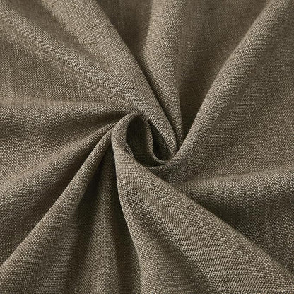 Vision Home Brown Pinch Pleated Semi Sheer Curtains Textured Linen Blended Light Filtering Window Curtains 90 inch for Living Room Bedroom Pinch Pleat Drapes with Hooks 2 Panels 40" Wx90 L