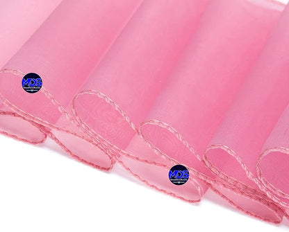 MDS Pack of 75 PCS Organza Chair Sashes Wider Dining Chair Bows Ribbon Tie Back for Wedding Party Birthday Bridal Shower Reception Event Banquet Home Chair Cover Decoration - Dusty Pink
