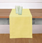 Solino Home Cotton Linen Yellow Table Runner 72 Inches Long - Hemstitch Table Runner 14 x 72 Inch for Dresser, Dining