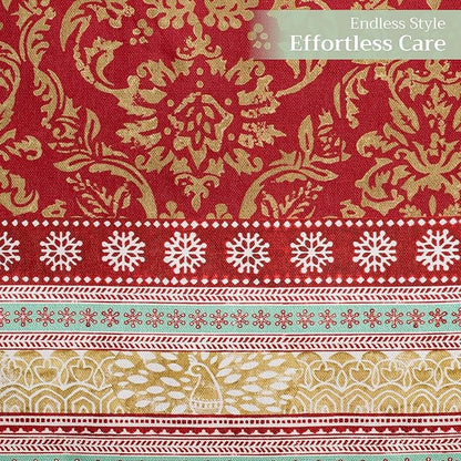 Maison d' Hermine Table Runner 100% Cotton Single Layer Table Runners 72 inches Long for Thanksgiving Christmas Decorations Home Kitchen Dining Party Wedding (Sofia, 14.5" x 72")