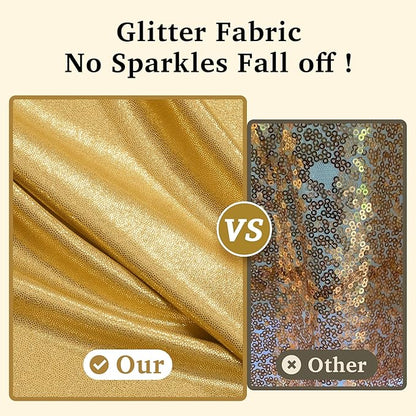 30ft x 10ft Gold Sequin Backdrop Curtain for Parties, Wrinkle Free Thick Glitter Photo Backdrop Drapes 6 Panels 5x10FT Back Drop Cloth Shiny Fabric for Wedding Birthday Photography Background